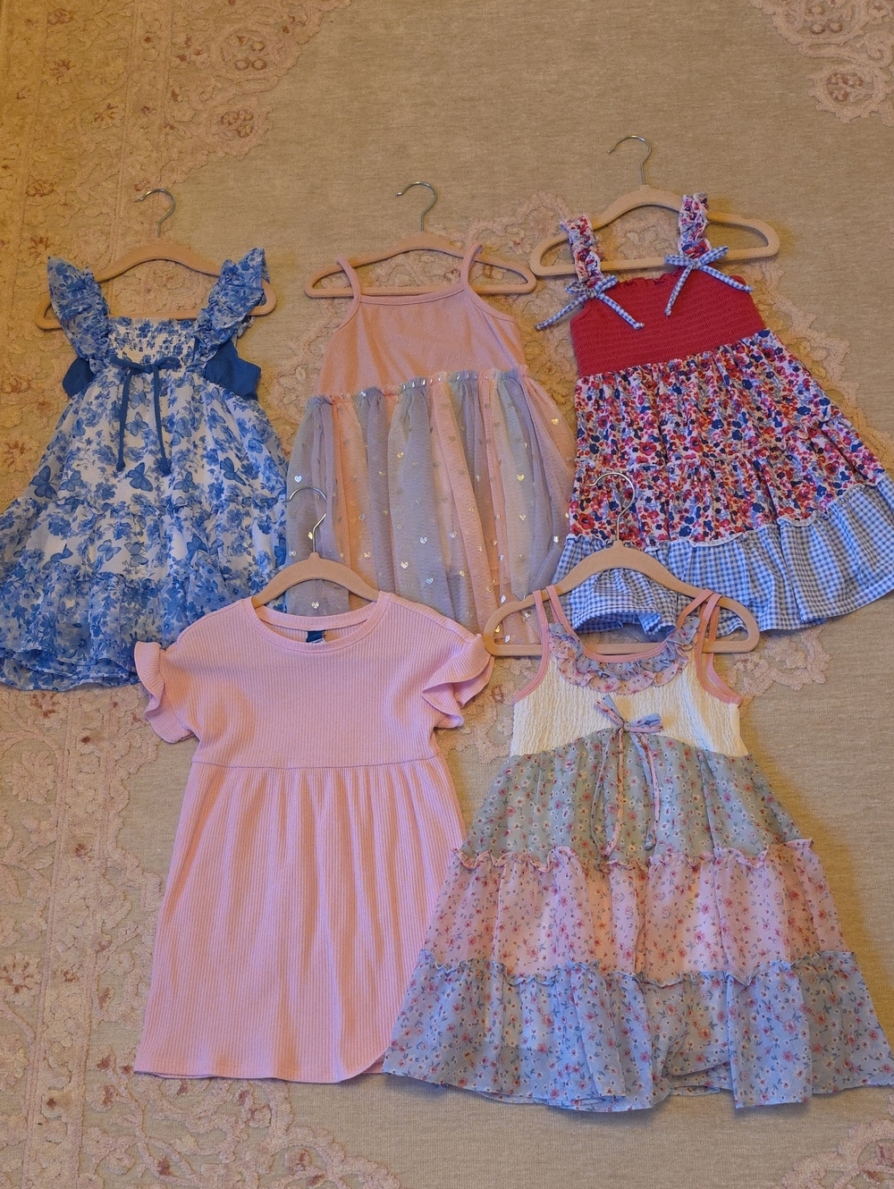 Girls Bundle Of 5 Total Dresses Size 3 T